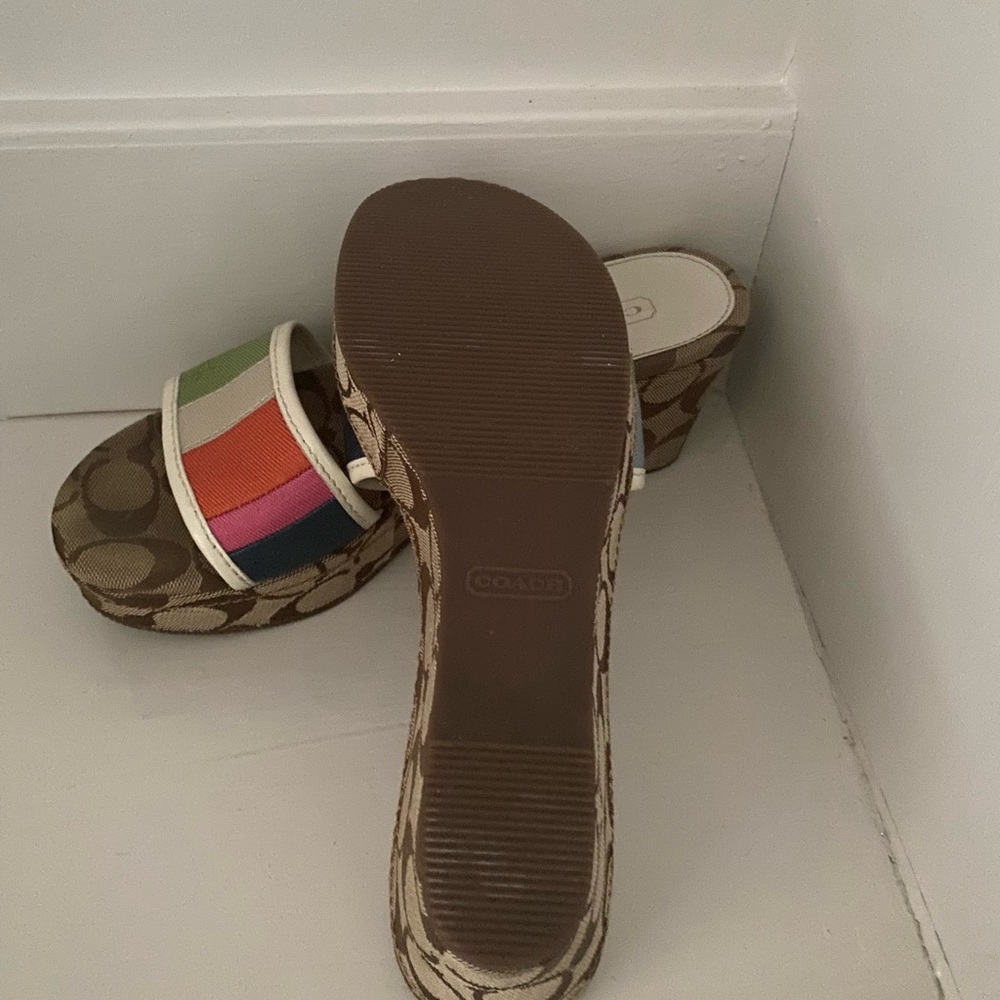 Coach Ellah Women's Multicolor Slide Sandals - Picture 3 of 9